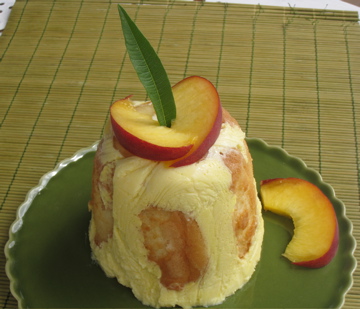 Peach charlotte with Rosemary