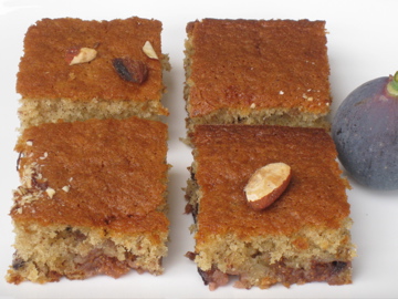 Fresh fig and almond cake